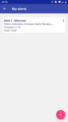 Alert Pollen android App screenshot 3